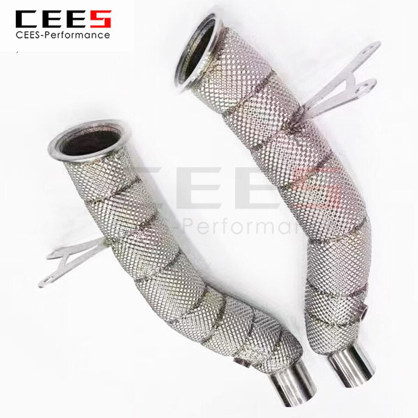 CEES Exhaust System For Ferrari 458 458SP Headers Without Catalyst No cat Downpipe Manifold Stainless Steel Car Accessories