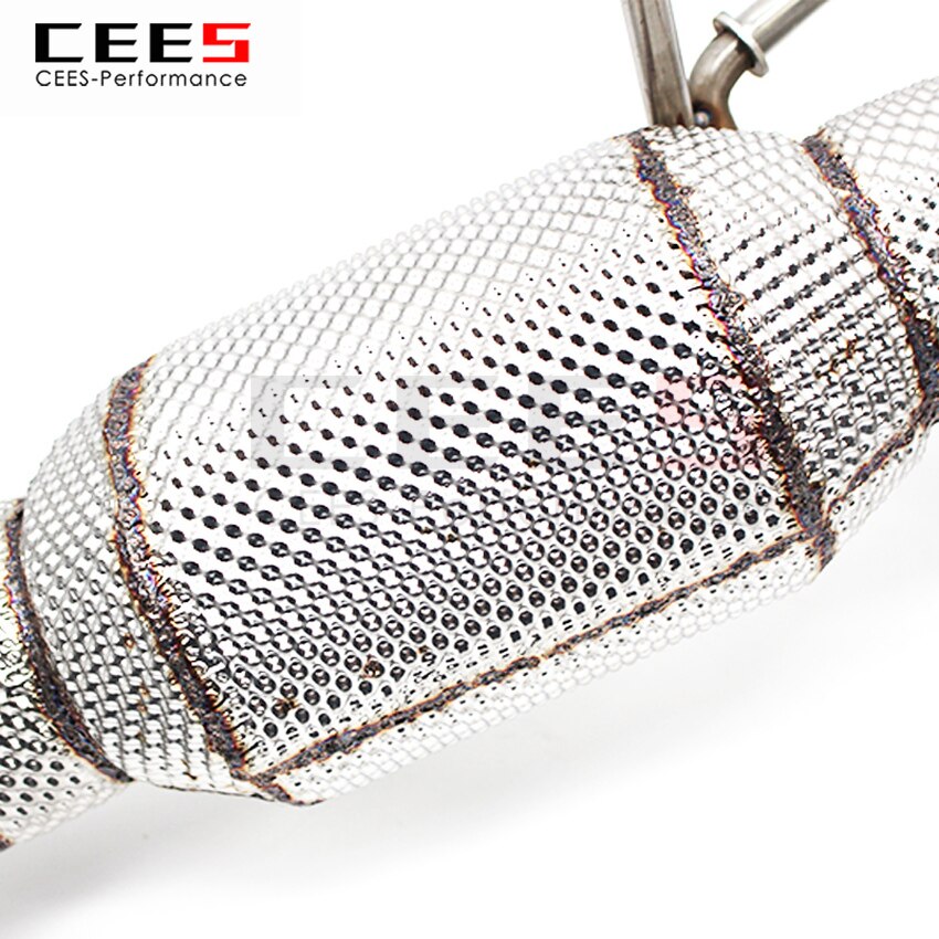 CEES Exhaust System For Volkswagen VW golf 7 7.5 R Headers With Catalyst Test Pipe Converter High Flow Catted Exhaust Downpipe