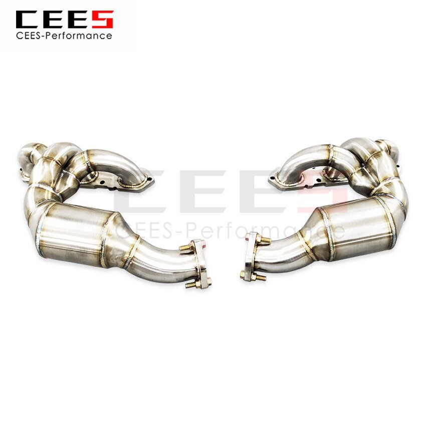 CEES Exhaust System For Porsche 911 997.1  3.4  3.8 Headers Stainless Steel Test Pipe No cat Downpipe Stainless Steel