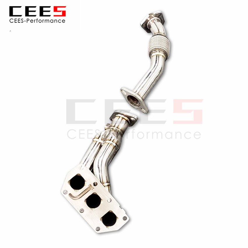 CEES Exhaust System For Volkswagen  VW  R32 Headers Stainless Steel Test Pipe No cat Downpipe Stainless Steel Car Parts