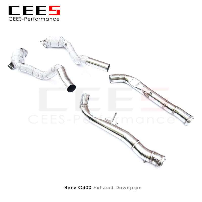 CEES Performance Exhaust Downpipe for Mercedes-Benz G500 2020-2022 Stainless Steel Downpipe with Catalyst Car Exhaust System