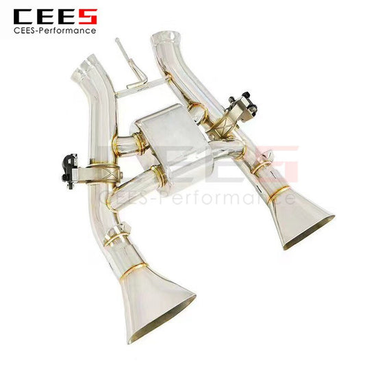 CEES Exhaust System For Mclaren MP4-12C Stainless Steel Valve Muffler Catback Escape Tubo Escape Coche Terminale Scarico Auto