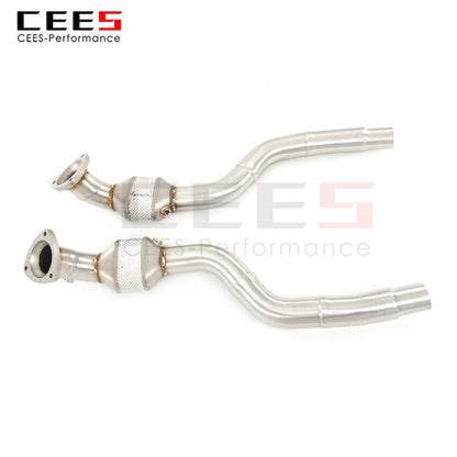 CEES Exhaust System For Maserati GT 4.7 Headers With Catalyst Test Pipe Converter High Flow Catted Exhaust Downpipe Car Parts