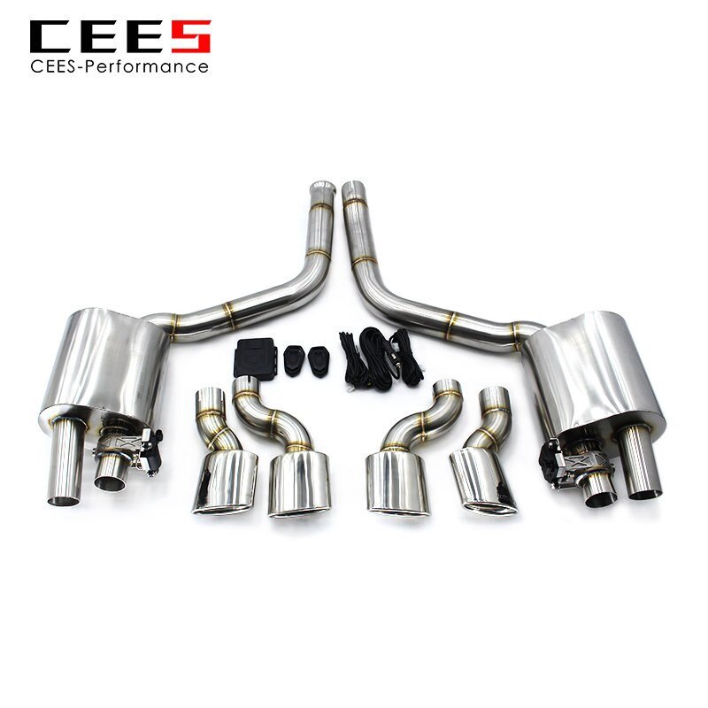 CEES Catback Exhaust For Mercedes-Benz C63 AMG W204 6.2 2012-2015 Exhaust Pipe Muffler 304 Stainless Steel Exhaust System