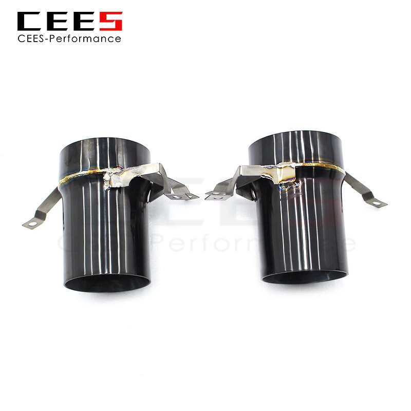 CEES Tail mouth Tips For Lamborghini Huracan EVO 2014- Electroplated Black Titanium Tail Throat Racing Exhaust Pipe