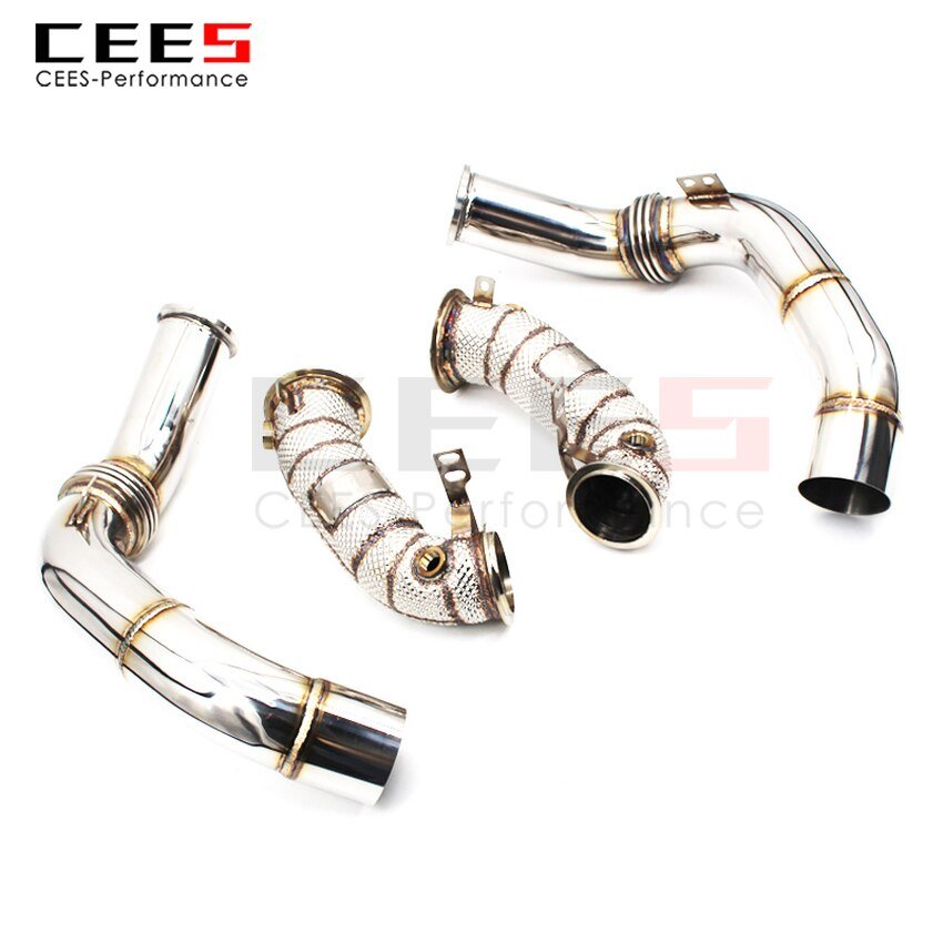 CEES Exhaust System For BMW M5 F90 4.4T Headers Without Catalyst No cat Downpipe Manifold Stainless Steel Car Accessories