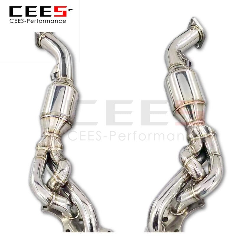 CEES Exhaust System For LEXUS LX570 Headers Stainless Steel Test Pipe No cat Downpipe Terminale Scarico Auto