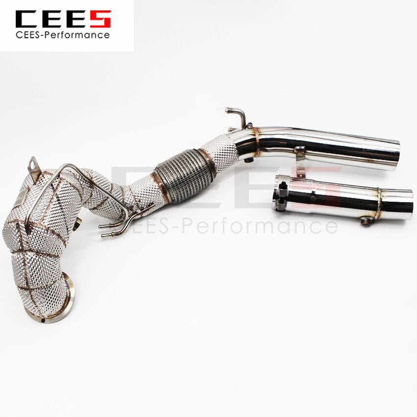 CEES Exhaust System For Volkswagen VW golf 8 GTI Headers With Catalyst Test Pipe Converter High Flow Catted Exhaust Downpipe