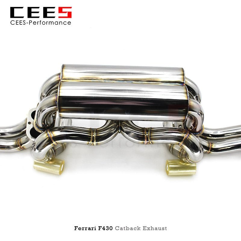 CEES Catback Exhaust Downpipe for Ferrari F430 4.3 2007- Exhaust Pipe Muffler 304 Stainless Steel Escape Valve Exhaust System