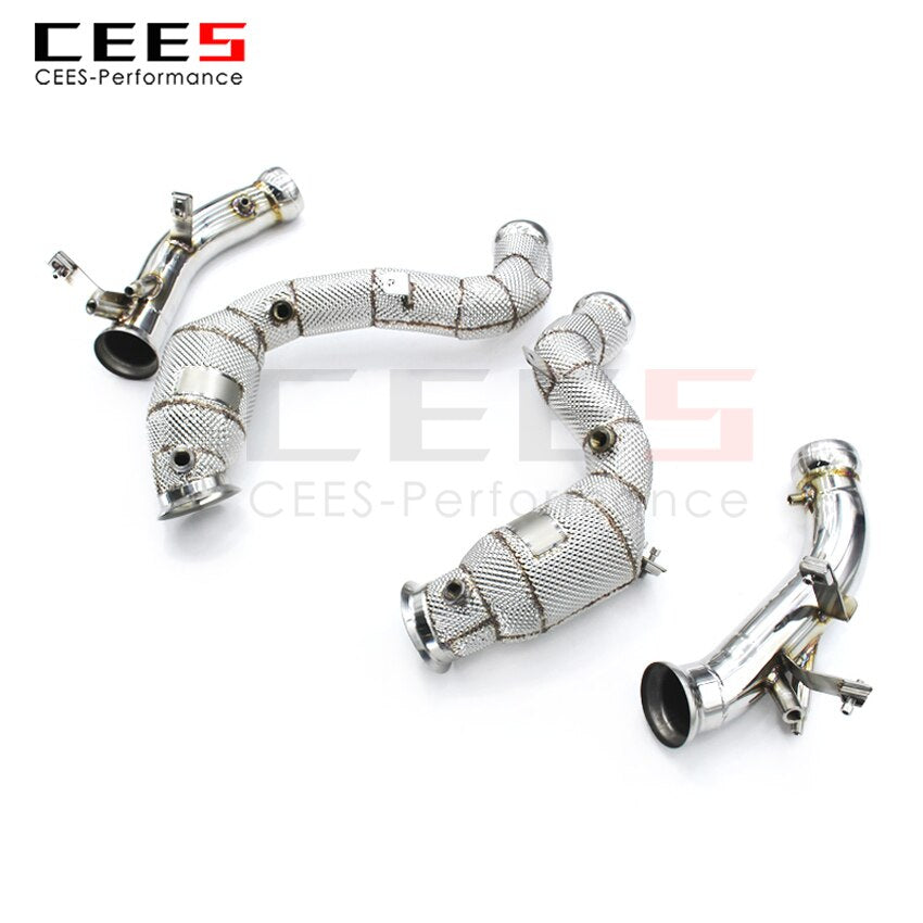 Exhaust System For Mercedes Benz E63 E63 E63S GTC GT-C Headers Catalyst Test Pipe Converter High Flow Catted Exhaust Downpipe