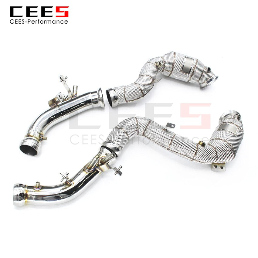 Exhaust System For Mercedes Benz E63 E63 E63S GTC GT-C Headers Catalyst Test Pipe Converter High Flow Catted Exhaust Downpipe