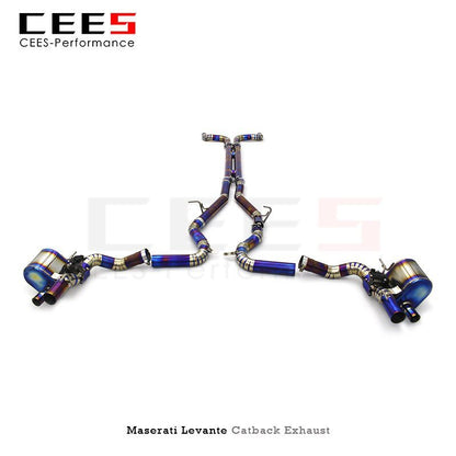 CEES Catback Exhaust for Maserati Levante 3.0T 2017-2023 Exhaust Pipe Muffler Escape Titanium Alloy Pipe Valve Exhaust System