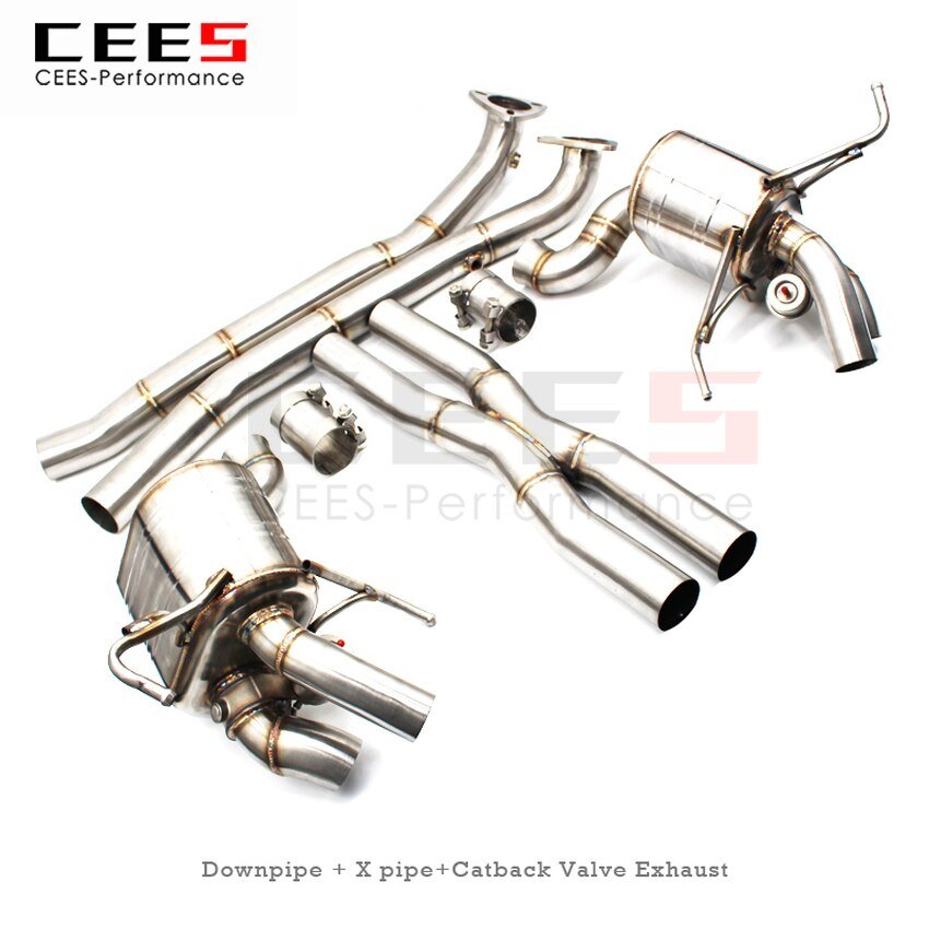 CEES Exhaust System For Ferrari California 4.3L Stainless Steel  Downpipe X pipe Catback Valve Exhaust Terminale Scarico Auto