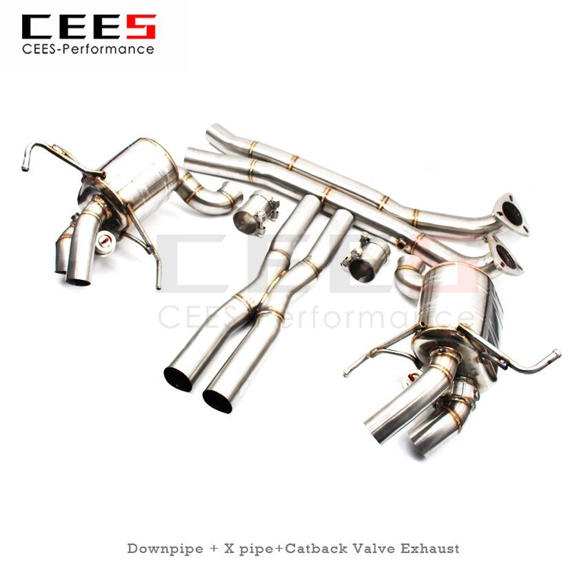 CEES Exhaust System For Ferrari California 4.3L Stainless Steel  Downpipe X pipe Catback Valve Exhaust Terminale Scarico Auto