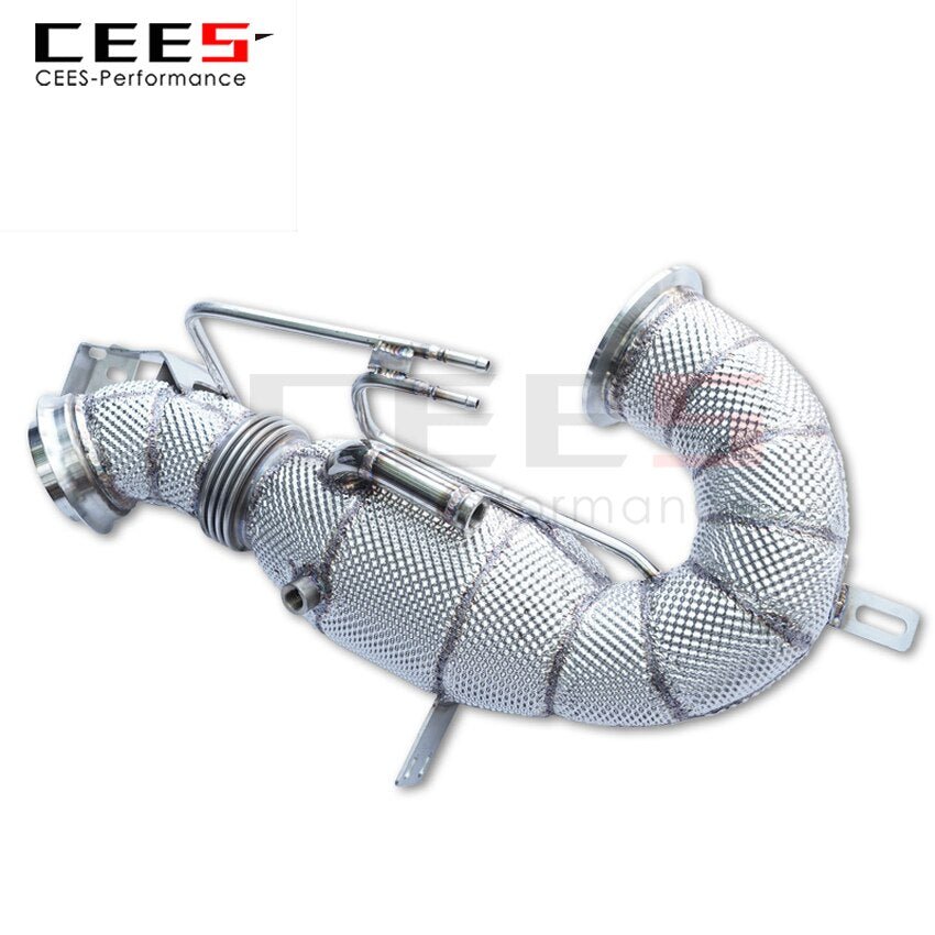 CEES Exhaust System For Mercedes-Benz GT50 Headers Without Catalyst No cat Downpipe Manifold Stainless Steel Car Accessories