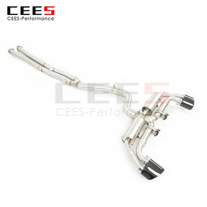 CEES Exhaust System For  AUDi RS3 Mid Pipe Stainless Steel Valve Muffler Catback Escape Tubo Escape Coche Terminale Scarico Auto