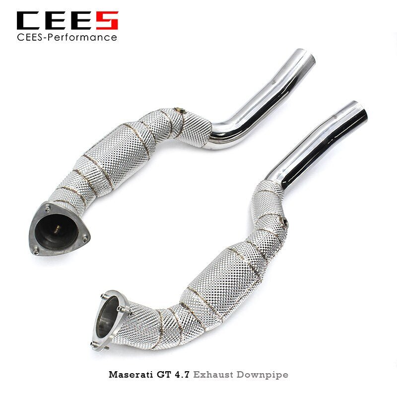 CEES Exhaust Downpipe For Maserati Gran Turismo/GT 4.7 2008-2023 SS304 with catalyst High flow catted downpipe Exhaust Pipe