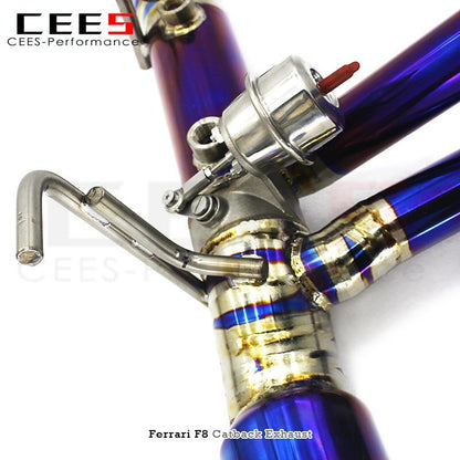 CEES Performance Catback Exhaust for Ferrari F8 Spider 3.9 2019- Tuning Valve Titanium Alloy Pipe Refit Exhaust System