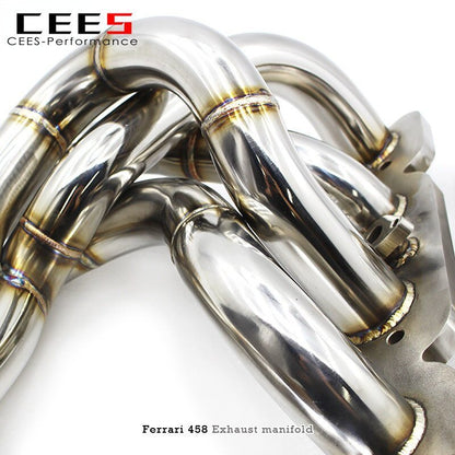 CEES Exhaust manifold For Ferrari 458 Spider 2019- Racing performance Exhaust Pipe Stainless Steel Downpipe Car Exhaust System