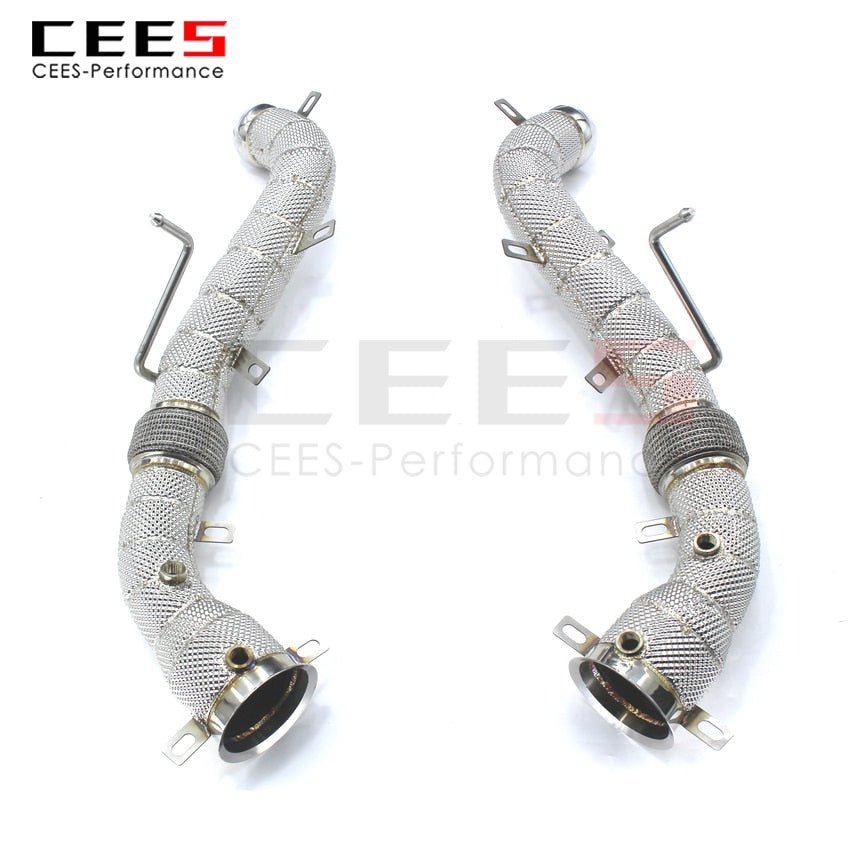 CEES Exhaust System For Mclaren 570 570S Headers With Catalyst Test Pipe Converter High Flow Catted Exhaust Downpipe Car Parts