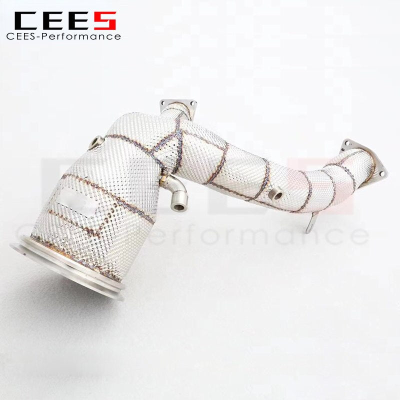 Exhaust Downpipe For Porsche Macan S/Turbo 3.0T/2.9T 2018-2023 Stainless Steel High flow catted downpipe