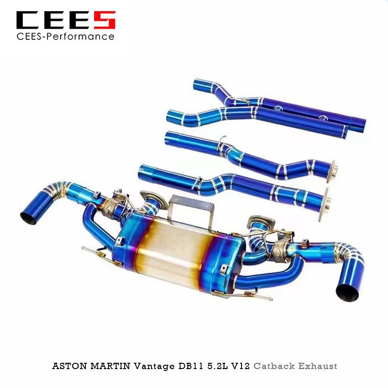 CEES Catback Exhaust For Aston Martin DB11 Vantage V12 5.2L 2017-2019 Titanium alloy Exhaust valve control Exhaust System