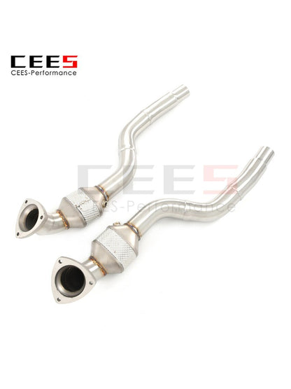 CEES Exhaust System For Maserati GT 4.7 Headers With Catalyst Test Pipe Converter High Flow Catted Exhaust Downpipe Car Parts