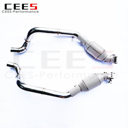 CEES Downpipe for PORSCHE PANAMERA (970) 3.6 4.8 2009-2016 Performance Catless Downpipe Exhaust Without Catalyst Cat-less