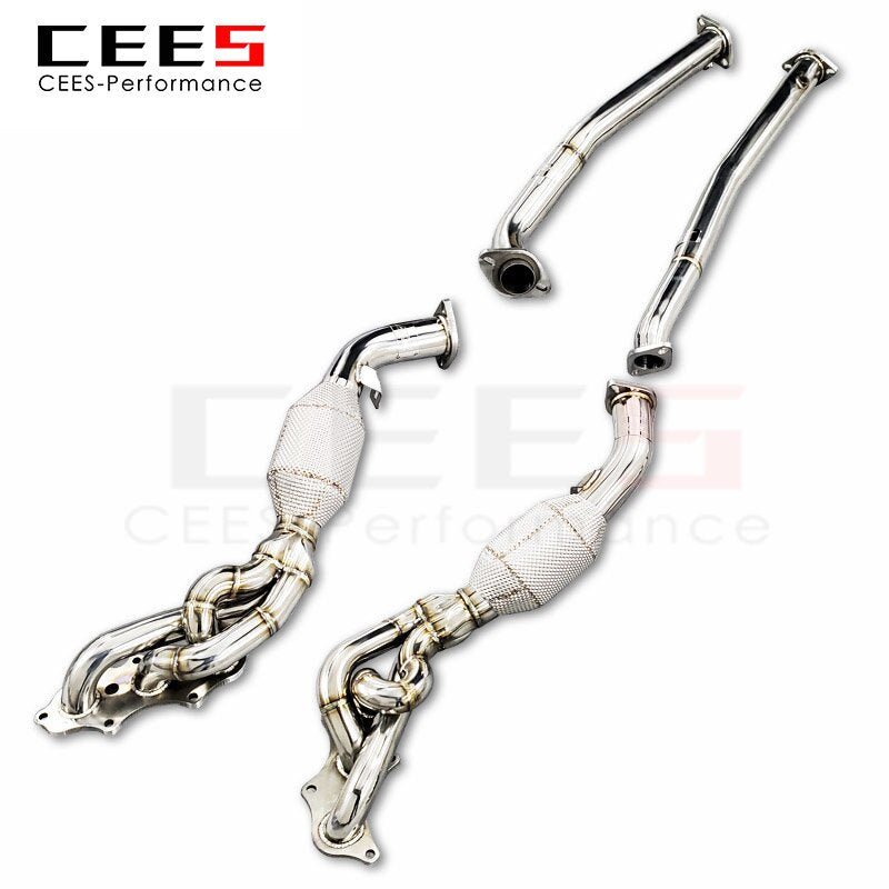 cees Exhaust manifold For TOYOTA LAND CRUISER 4.0L/5.7 2007-2016 Exhaust Pipe Stainless Steel Exhaust Downpipe 100/200/300 cell