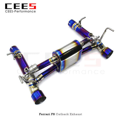 CEES Performance Catback Exhaust for Ferrari F8 Spider 3.9 2019- Tuning Valve Titanium Alloy Pipe Refit Exhaust System