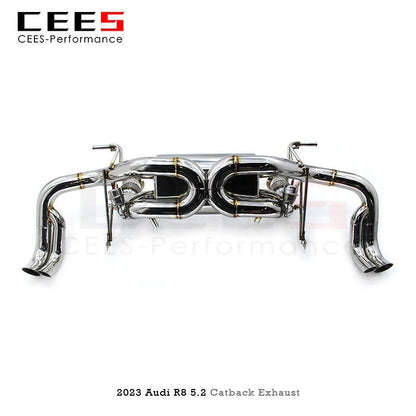 CEES Catback for Audi R8 5.2 2023- Tuning SS304 Performance Exhaust System Assembly Car Accessories Valve Mufflers