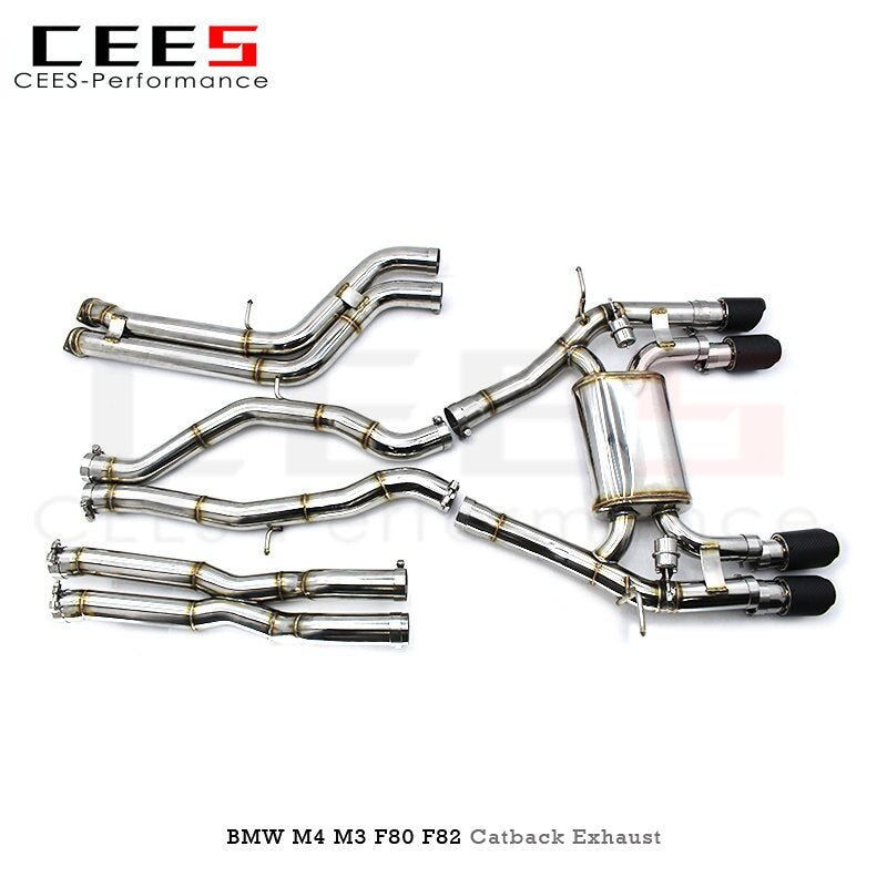 CEES Catback Exhaust for BMW M4/M3 F80/F82 3.0T 2014-2019 Performance Stainless Steel Escape Exhaust Pipe Muffler Exhaust System