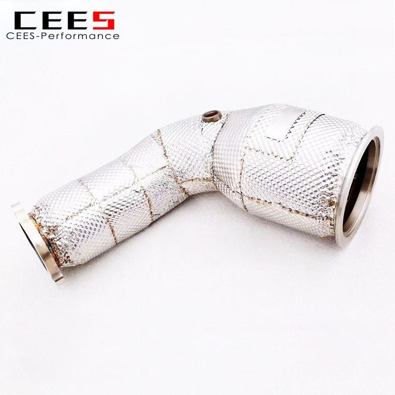 CEES Downpipe for AUDI RS4 2.9T 2019-2022 High Performance 304 High Flow Catted Downpipe  Exhaust Downpipe Escapamentos