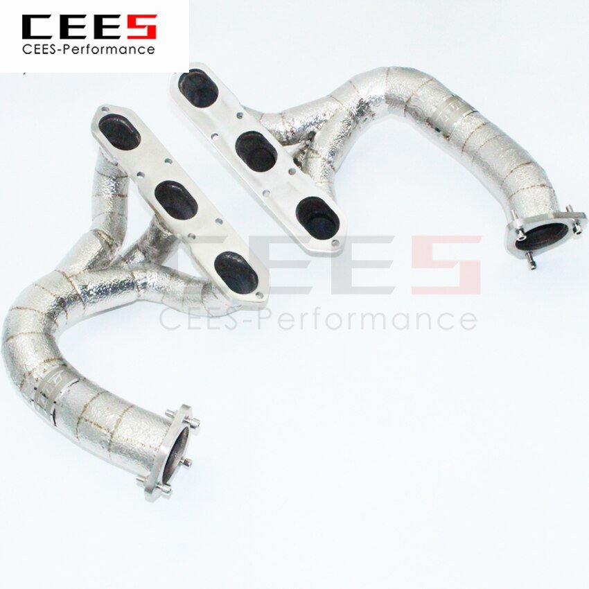 CEES Exhaust System For Porsche 911 997.1 Headers Manifold Test Pipe No cat Downpipe Stainless Steel Car Accessories