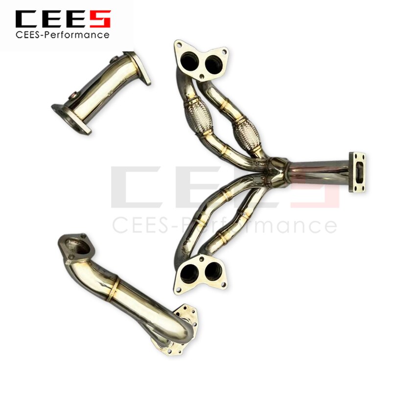 CEES Exhaust System For Toyota GT86 subaru BRZ Turbo Isometric manifold headers downpipe Stainless Steel Car Accessories