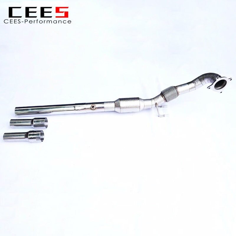 CEES Downpipe for VW GOLF GTI MK6 2.0T 2009-2013 Exhaust System Stainless Steel Pipe High Performance Exhaust No Cat Downpipe