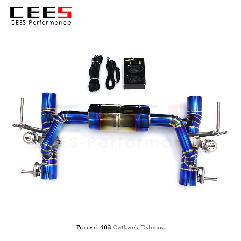 CEES Performance Exhaust Pipes for Ferrari488 2015-2019 Tuning Exhaust Muffler Titanium Alloy Escape Car Exhaust System Parts