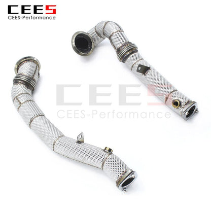 CEES Exhaust System For BMW X6 E71 N54 Headers With/Without Catalyst Test Pipe Converter High Flow Catted Exhaust Downpipe