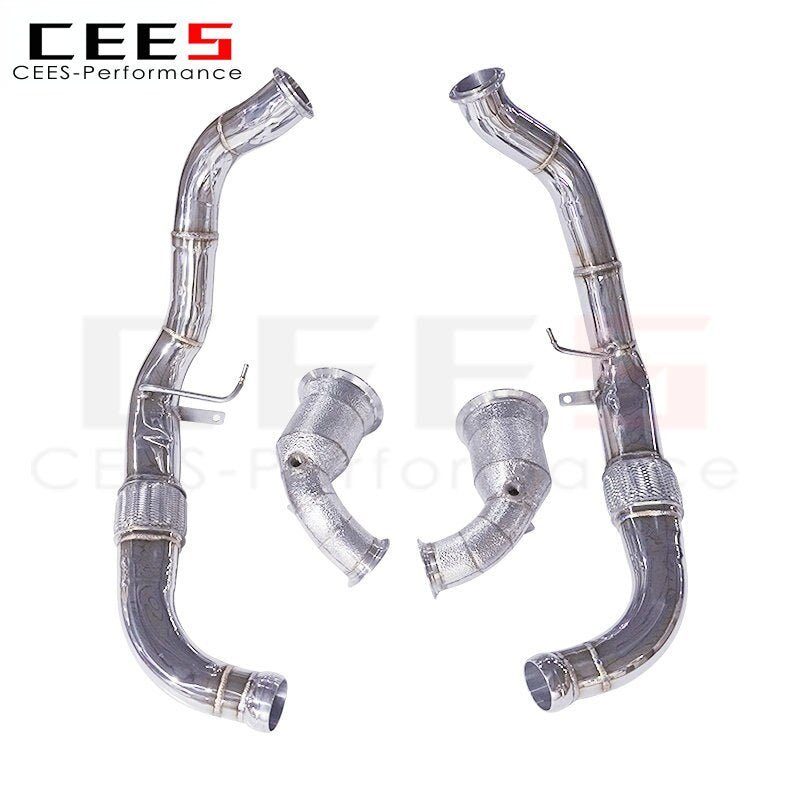 CEES Downpipe for Porsche Panamera 971 2.9T 2018+ High Performance Tuning Exhaust Downpipe Stainless Steel Pipe Exhaust System