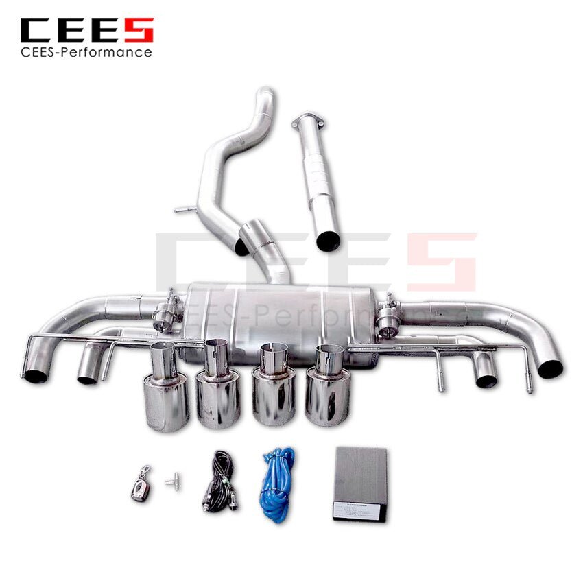 CEES Exhaust System For Cadillac XT4 2.0T 2020-2022 Valve Muffler Catback Escape Tubo Escape Coche Terminale Scarico Auto