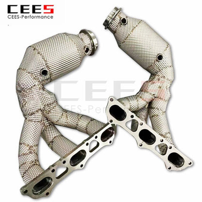 CEES Exhaust System For Porsche 911 GT3 Headers Stainless Steel Test Pipe No cat Downpipe Stainless Steel Car Parts