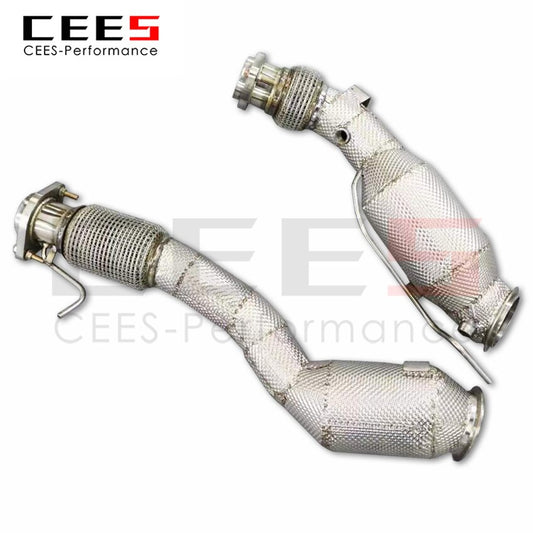 CEES Exhaust System For BMW X3M F97 3.0T Downpipe Headers With Catalyst Test Pipe Converter High Flow Catted Stainless Steel