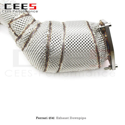 CEES Downpipe For Ferrari GTC4 Lusso/Lusso T 6.3 2016- Racing Car Stainless Steel Exhaust Catless downpipe without catalyst