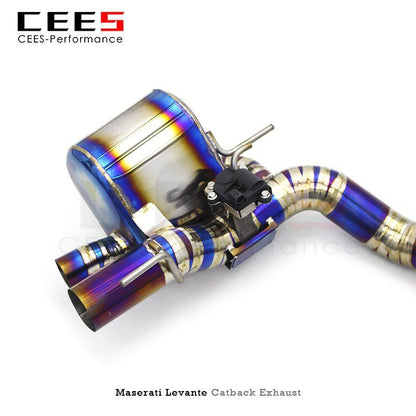 CEES Catback Exhaust for Maserati Levante 3.0T 2017-2023 Exhaust Pipe Muffler Escape Titanium Alloy Pipe Valve Exhaust System