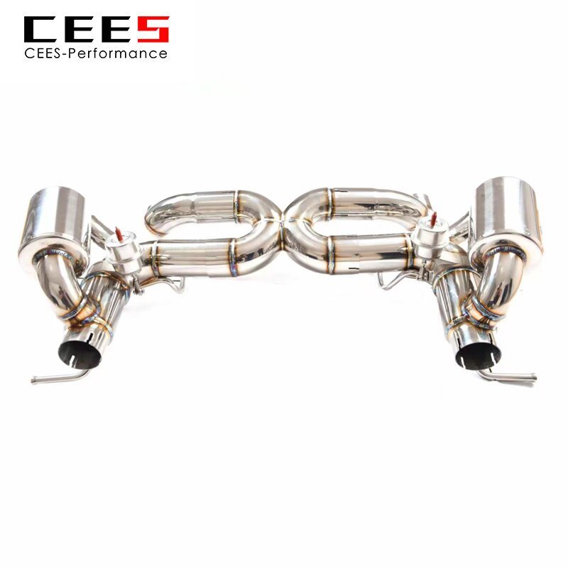 CEES Catback Exhaust for Ferrari 458 SC/SP 4.5 2013-2016 Stainless Steel Exhaust Pipe Valve Muffler Automobile Exhaust System