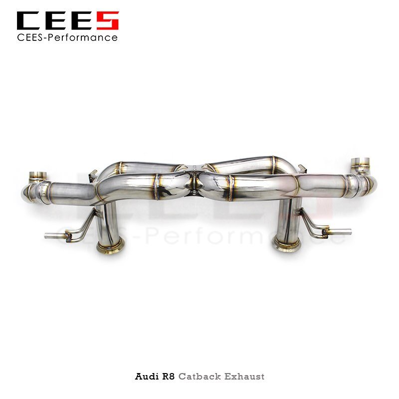 CEES Catback Exhaust for Audi R8 V8/V10 2017-2023 Super Car Racing Tuning Muffler SS304 Performance Exhaust System Parts