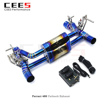 CEES Performance Exhaust Pipes for Ferrari488 2015-2019 Tuning Exhaust Muffler Titanium Alloy Escape Car Exhaust System Parts