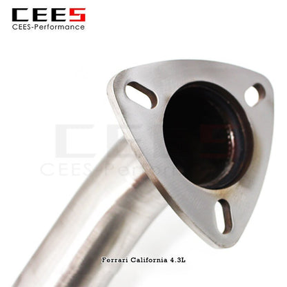 CEES Downpipe X pipe For Ferrari California 4.3L 2009-2014 Catless downpipe Catalytic converter Exhaust Pipe