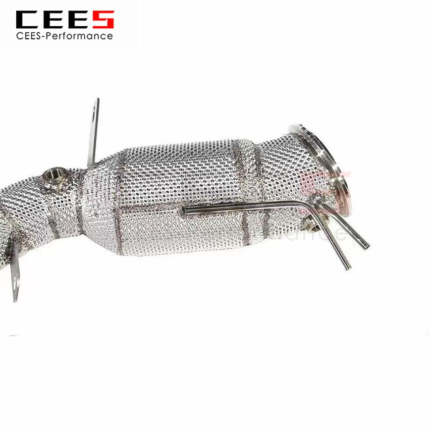 CEES Exhaust System For Cadillac CT4 CT5 2.0T Headers With Catalyst Test Pipe Converter High Flow Catted Exhaust Downpipe