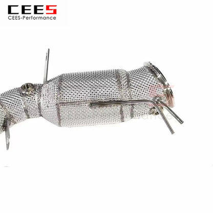 CEES Exhaust System For Cadillac CT4 CT5 2.0T Headers With Catalyst Test Pipe Converter High Flow Catted Exhaust Downpipe